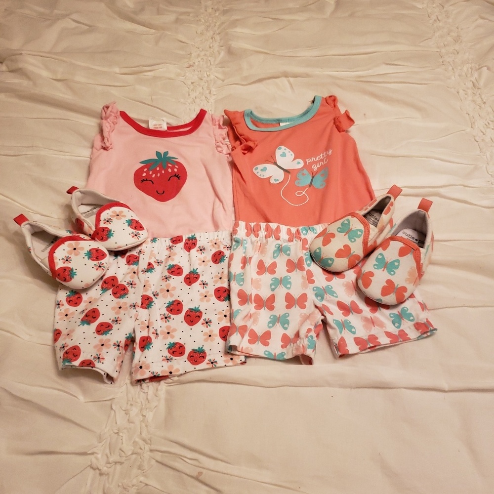 Two Cutie Pie Baby Girl Outfits.